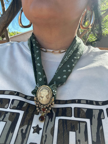 Cameo Wild Rag Necklace