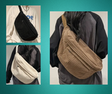 Large Capacity Corduroy Crossbody